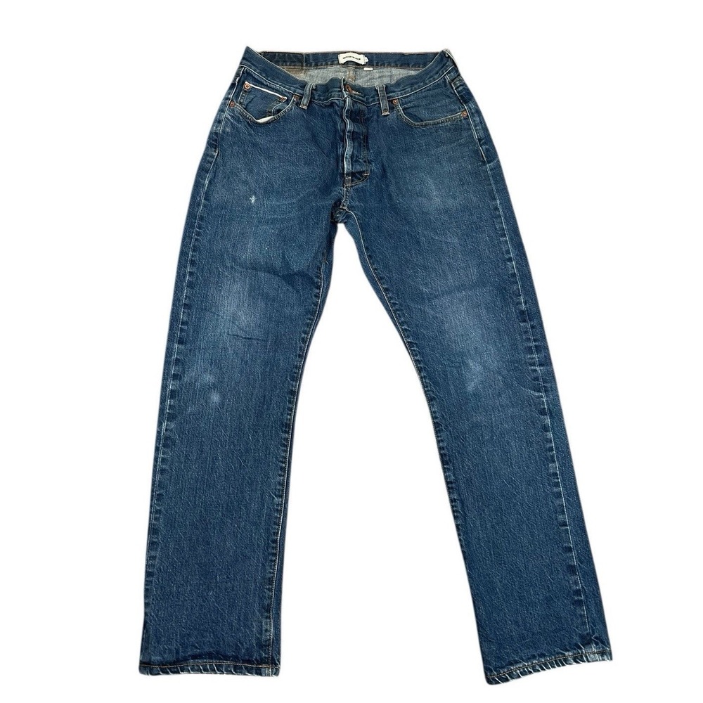 Taylor Stitch Slim Fit Mens Blue Denim Jeans Button Fly Size 34X29 Selvedge - Picture 1 of 9